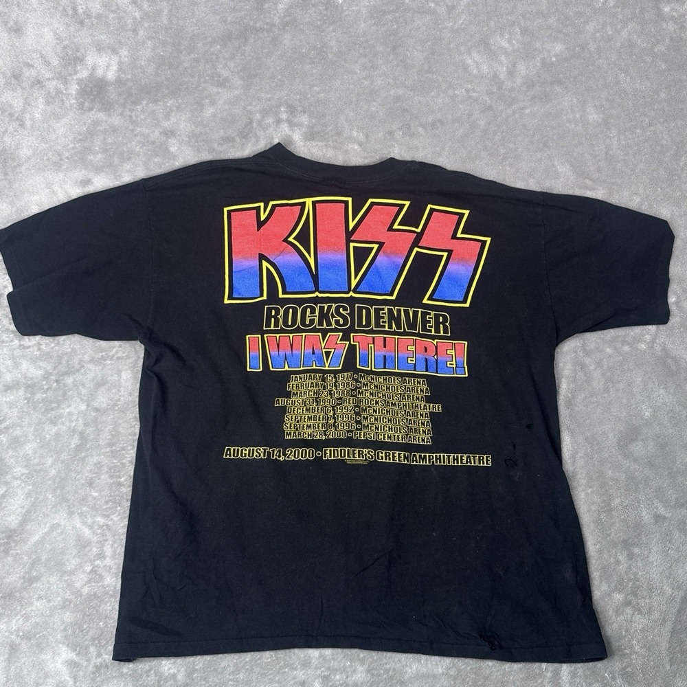 Vintage Y2k Kiss Single Stitch Shirt Farewell Tour 2000 Denver Size XL